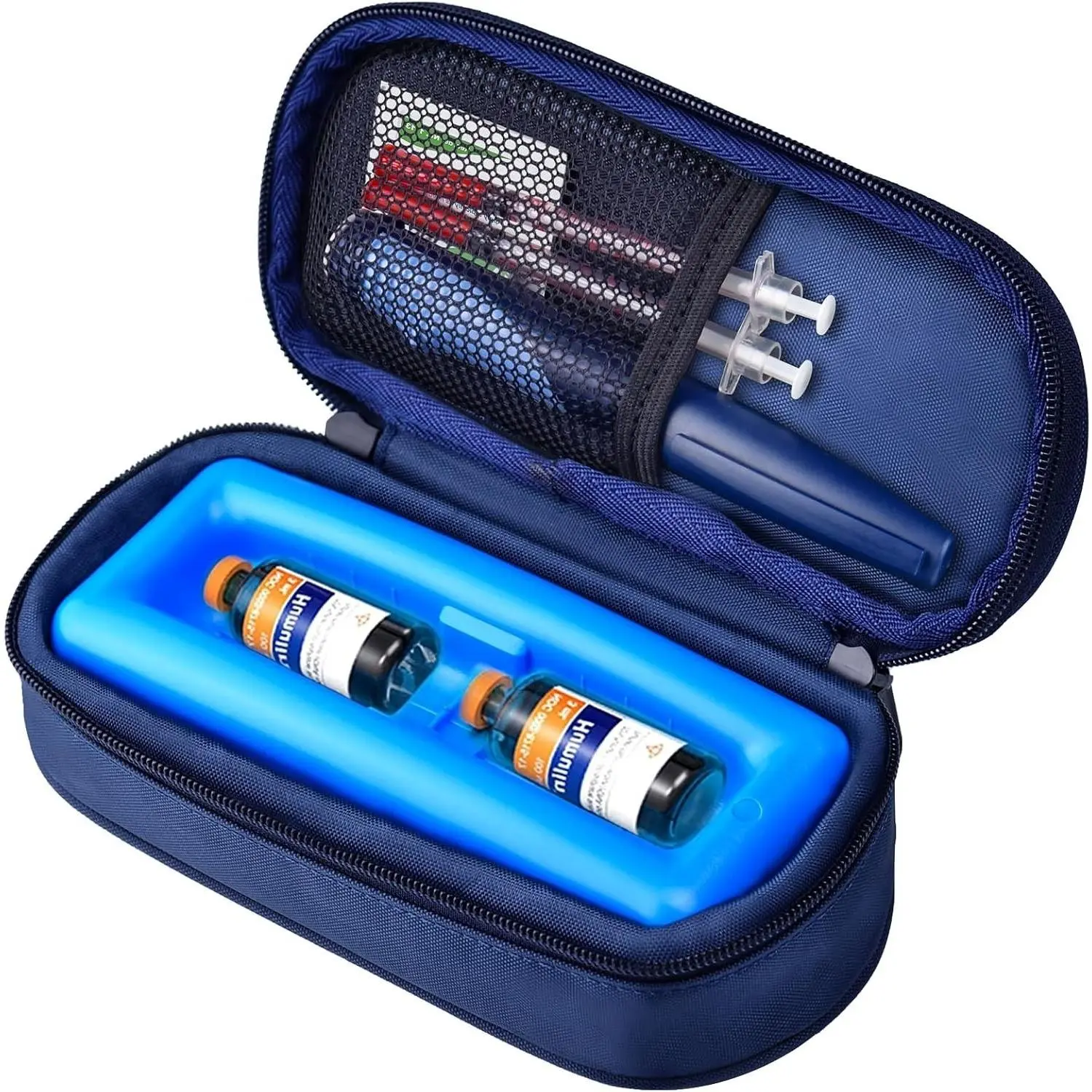 Insulin Vial Cooler Travel Case - TSA-Approved Portable Refrigerated Medicine Bag with Protective Ice Brick, Keeps Diabetes Medication Cool During TravelGift