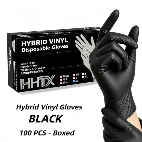 100 Pcs Boxed Mixed Vinyl Disposable Gloves, Comfortable Fit, Ideal for Cleaning, Painting, Pet Care, Dishwashing, Daily Home Use, Household Cleaning Gloves