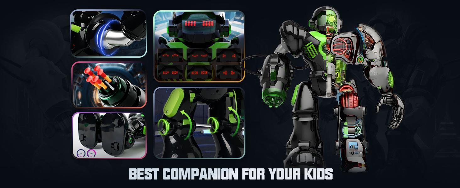 TR300 Robot Toys for Kids - Smart Programmable, Dancing Remote Control Emo Robot with 22 Actions, Supporting 78 Changing Expression, for Kids, 3 4 5 6 7 8 Year Old Boy Birthday