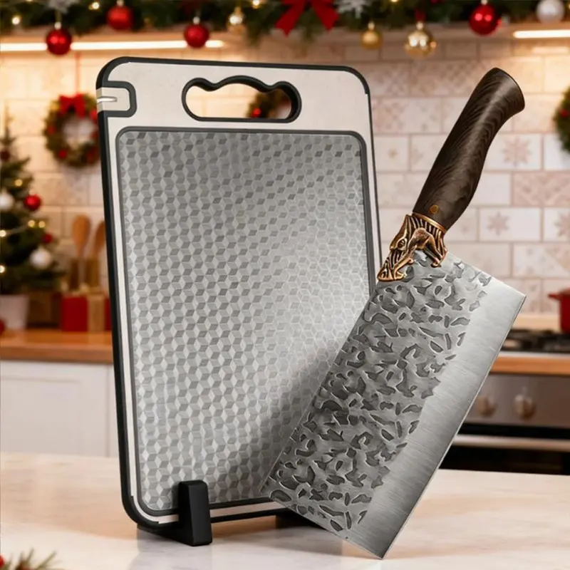 Kitchen Tools Vegetable Chopper Double-Sided Durable Chopping Board Kitchen-Friendly Gifts for Men Easy To Clean Cooking Knife Set Upgraded Chopping Board Kitchen Set Chopping Boards Tools Clearance Sale