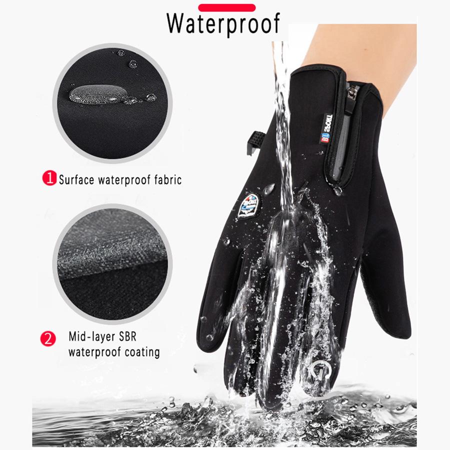 Winter Thermal Gloves, Waterproof Windproof Non-slip Touch Screen Gloves, Outdoor Running, Cycling, Driving Gloves for Men & Women