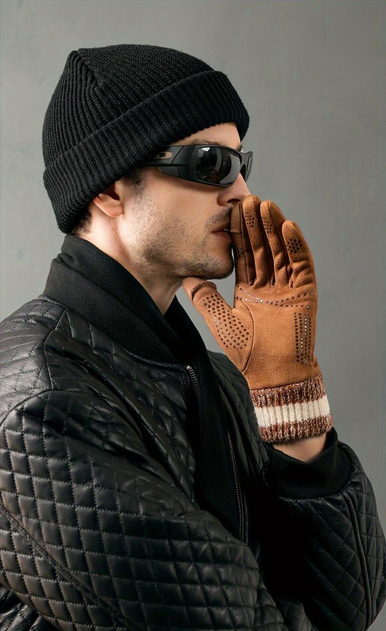 1 Pair of Warm Winter Gloves Unisex - Touchscreen Compatible, Windproof and Cold-Proof Thickened Gloves with Wrist Strap, Reinforced Palm and Fleece Lining - Skiing, Snowboarding, Motorcycle Riding, Smartphone Use, Snow Equipment