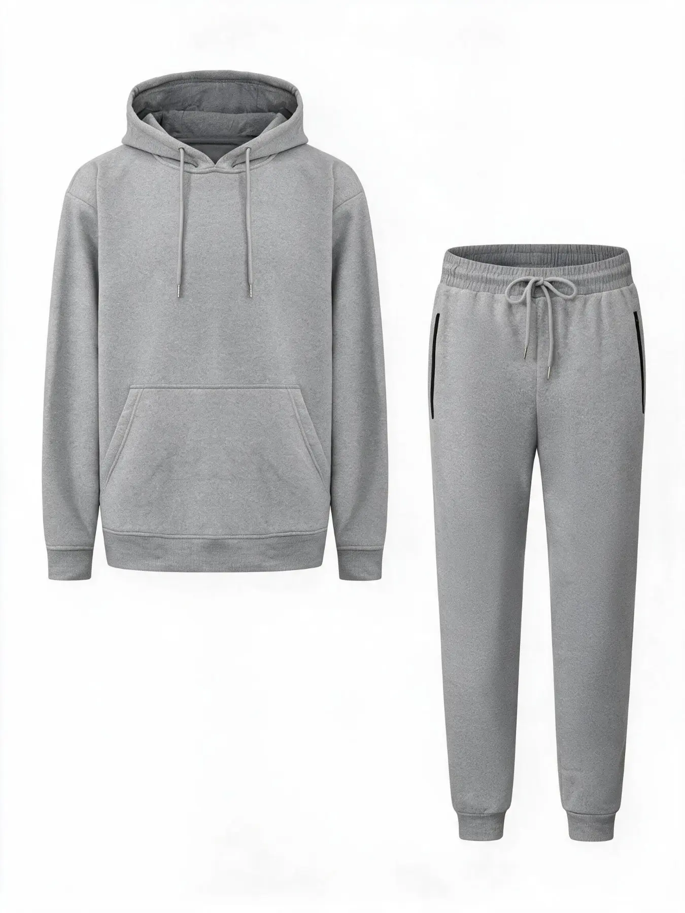 Men's Hooded Long Sleeve Sweatshirt and Jogger Set, Casual Daily Wear, Comfortable and Stylish, Perfect for Fall and Winter
