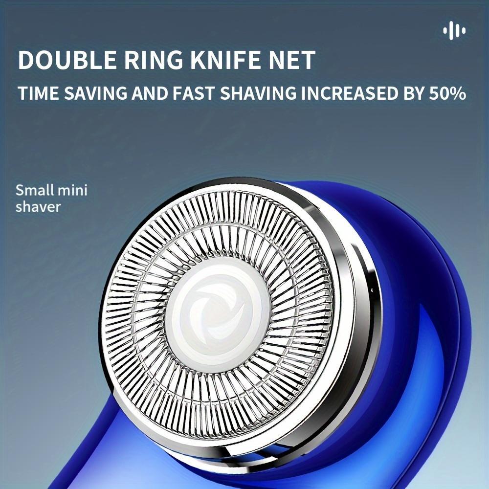Portable Mini USB Rechargeable Shaver, Electric Beard Shaver for Men, Wet & Dry Cordless Waterproof Razor for Home, Office, Car and Business Travel
