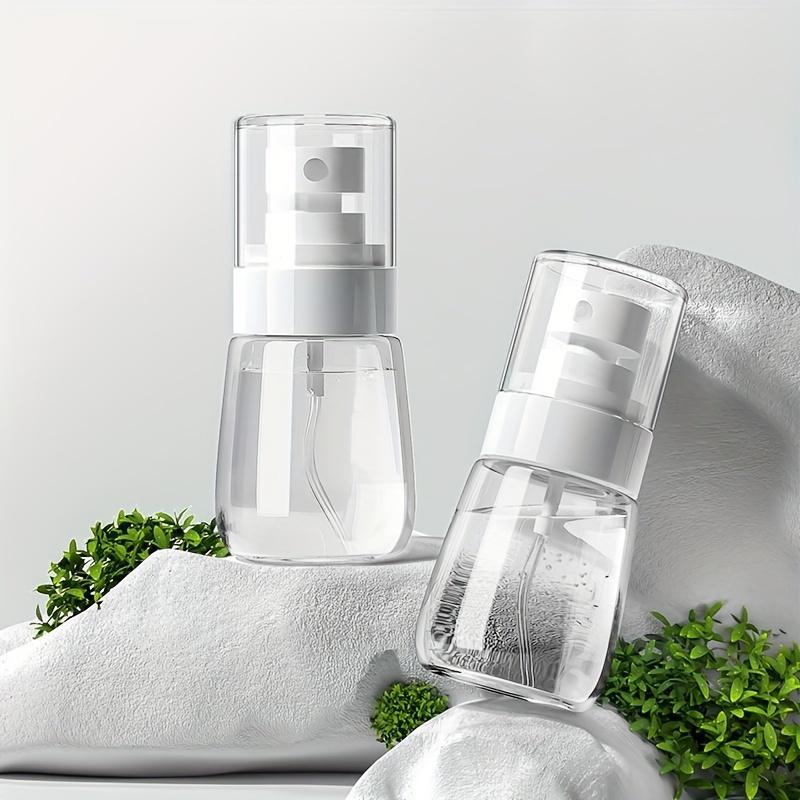 1Pc Portable Fine Mist Spray Bottles - 2.03oz/1.01oz Travel Size, Hypoallergenic Clear Perfume & Lotion Dispenser with Pump, Facial Tools