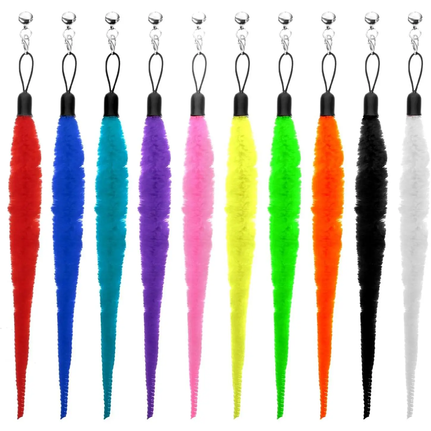 10 Packs  Worm  Refills  Wand  Worms Interactive  Wand   Toys Interactivefor Teaser Play and Chase Exercise with Kitten(Multi Colored)