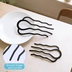 2026 New 3 Counts Four-Tooth Hair Clips, Minimalist Hair Barrettes for Side Hair & Bun Hairstyling Daily Accessories