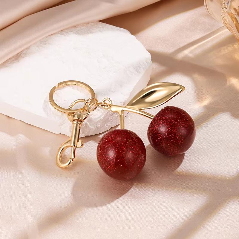 Nine styles of crystal cherry pendants, suitable for coach bags, women's handbags, shoulder bags, and keychain accessories anniversary,wedding Stylish Playful Charm Backpack Charm purse accessories bag charm