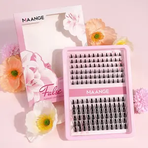 MAANGE 144pcs Manga Lash Clusters, 5D Spike D Curl Individual Lashes, Anime Doll-Like Volume Effect, Lightweight & Reusable Faux Mink Lashes, Natural Spiky Style for Beginners, DIY Lash Extensions for Daily & Cosplay Makeup