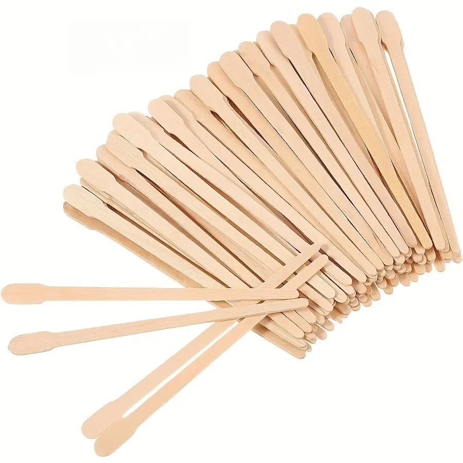 500pcs Wax Spatulas Wood Craft Sticks Small for Hair Removal Eyebrow Wax Applicator Sticks