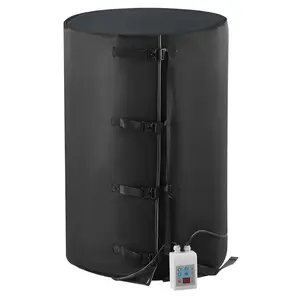 VEVOR Metal Drum Heater, 1300 Watt, Pail Heating Band for 55 Gallon Barrel, 0-145 Adjustable with Independent Thermostat, Waterproof Oxford Fabric High Efficiency Grease Keg Heater, FCC Listed