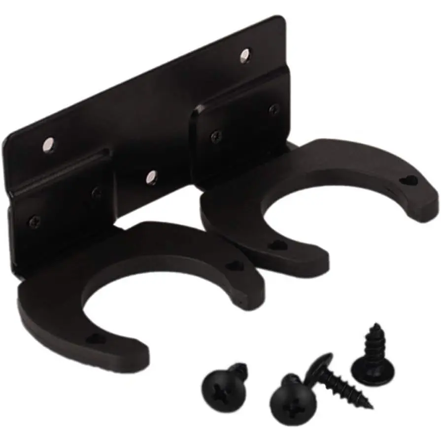 Microphone Hanger, Microphone Stand, Wall Mount Space Saving Microphone Stands Brackets,  Double Hook for KTV  Use