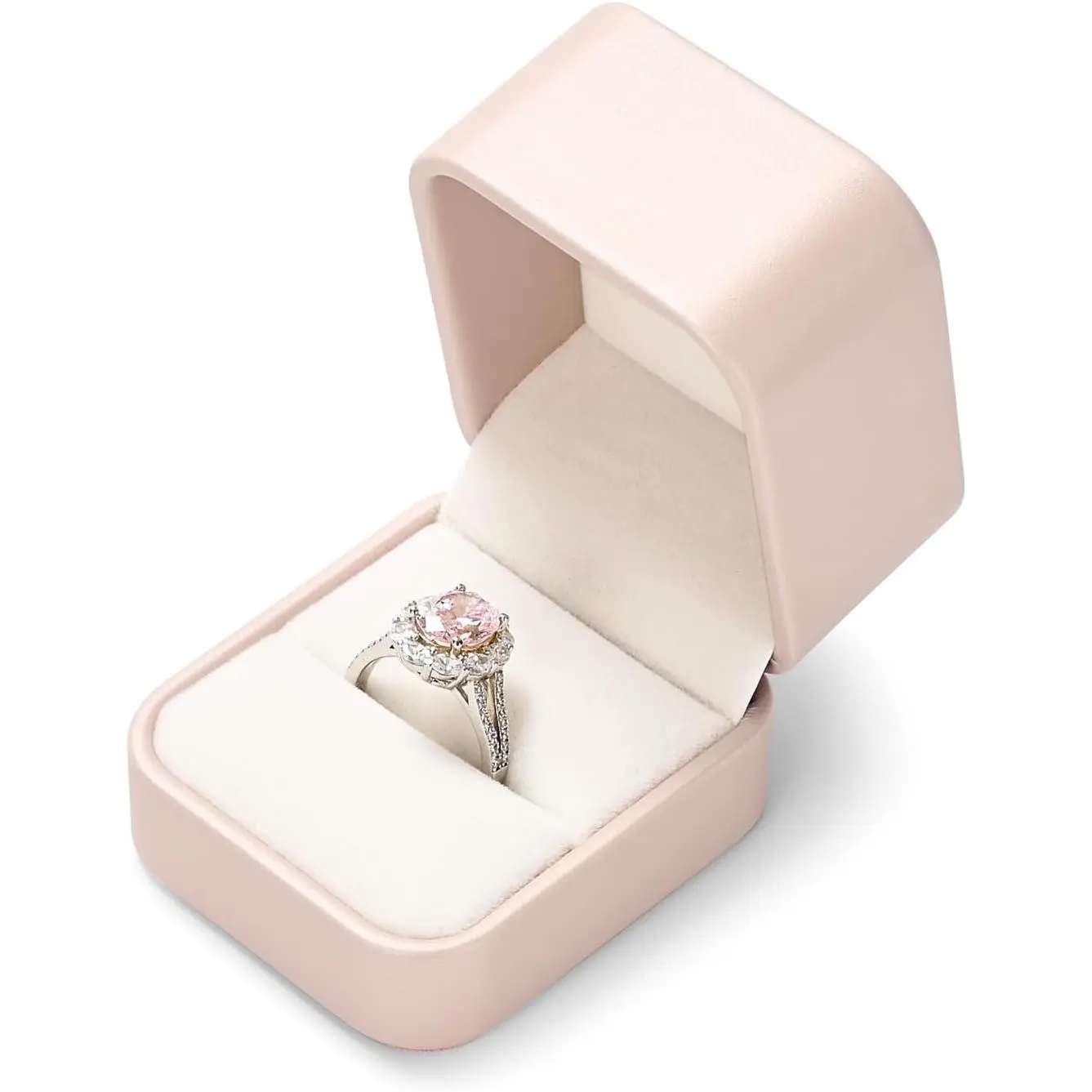 Luxury Leather  Ring Box Engagement Ring Box Wedding Day  Case Bridal Photo()
