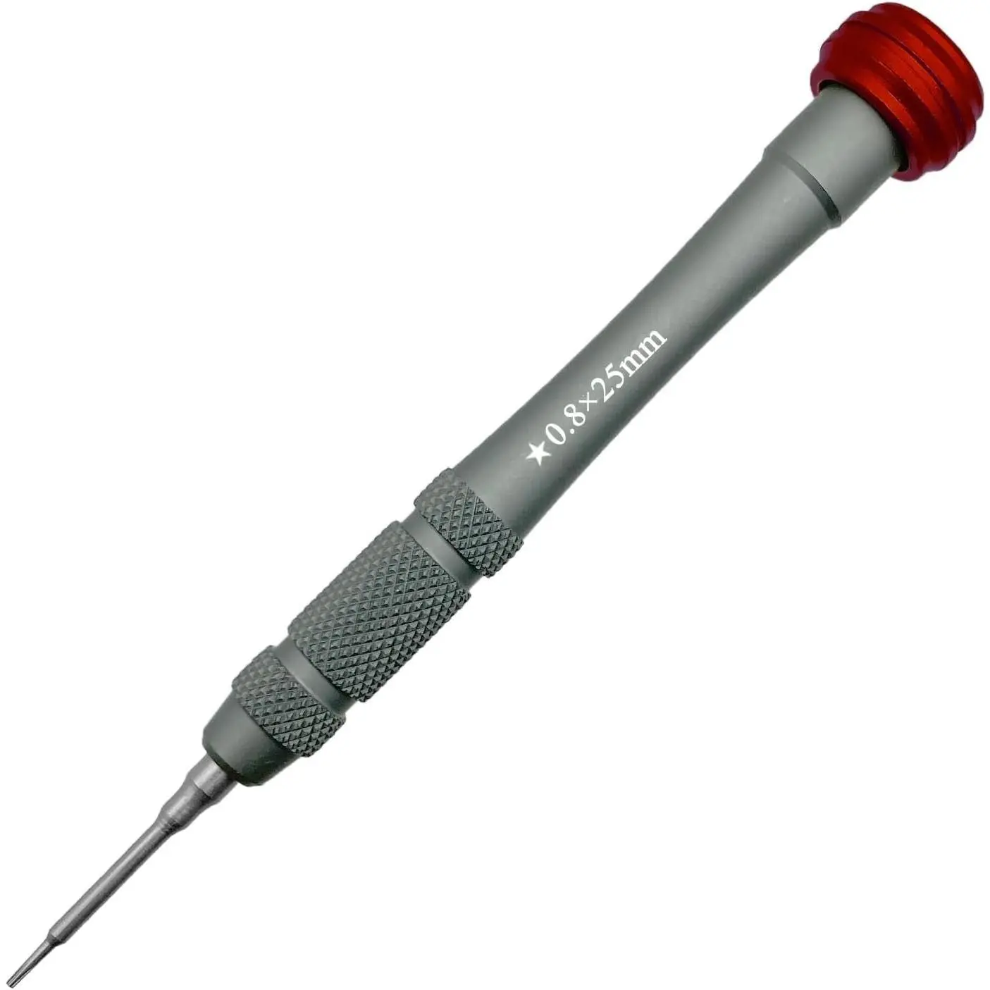 P2 0.8mm TS1 PL1 Pentalobe Screwdriver for Phone Repair, S2 Steel 5-Point Precision Tip, Rotatable Top, Anti-Slip Grip