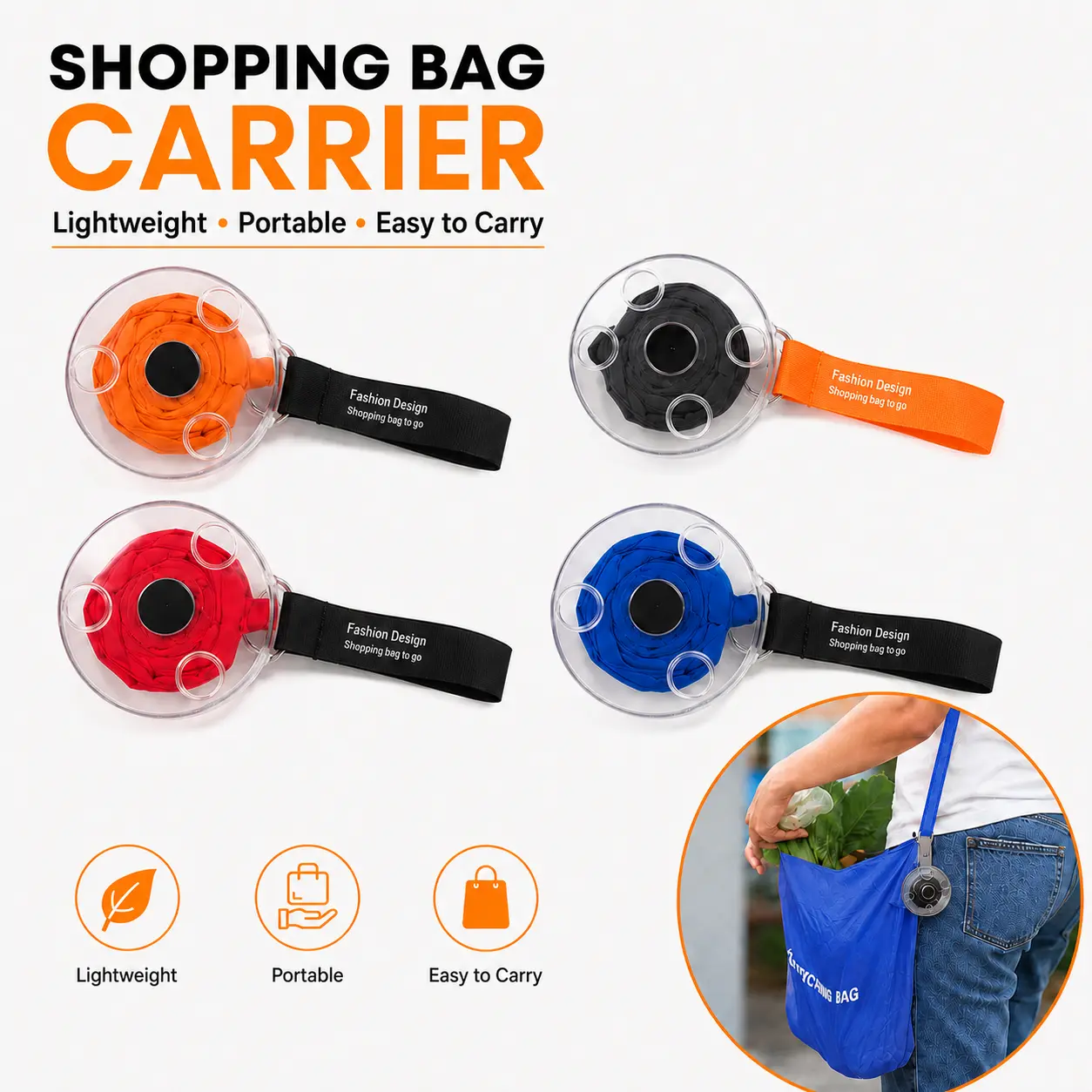 Portable Foldable Folding Shopping Bag, 1 Count Mini Retractable Large Capacity Reusable Bag, Reusable Grocery Bags, Compact Portable Storage Bag for Travel, Outdoor, Home, Office, Travel Essentials, Reusable Shopping Bags-YY0