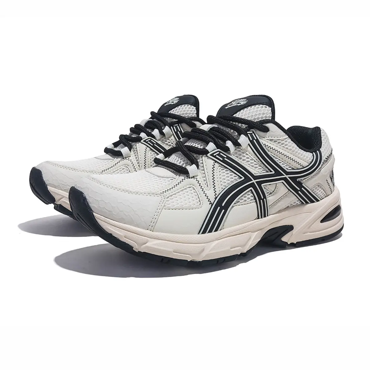 JIFFFLY Men’s Low-Top Lace-Up Casual Sneakers, Textile and Synthetic Leather Upper, EVA and TPR Sole for Daily Walking and Streetwear