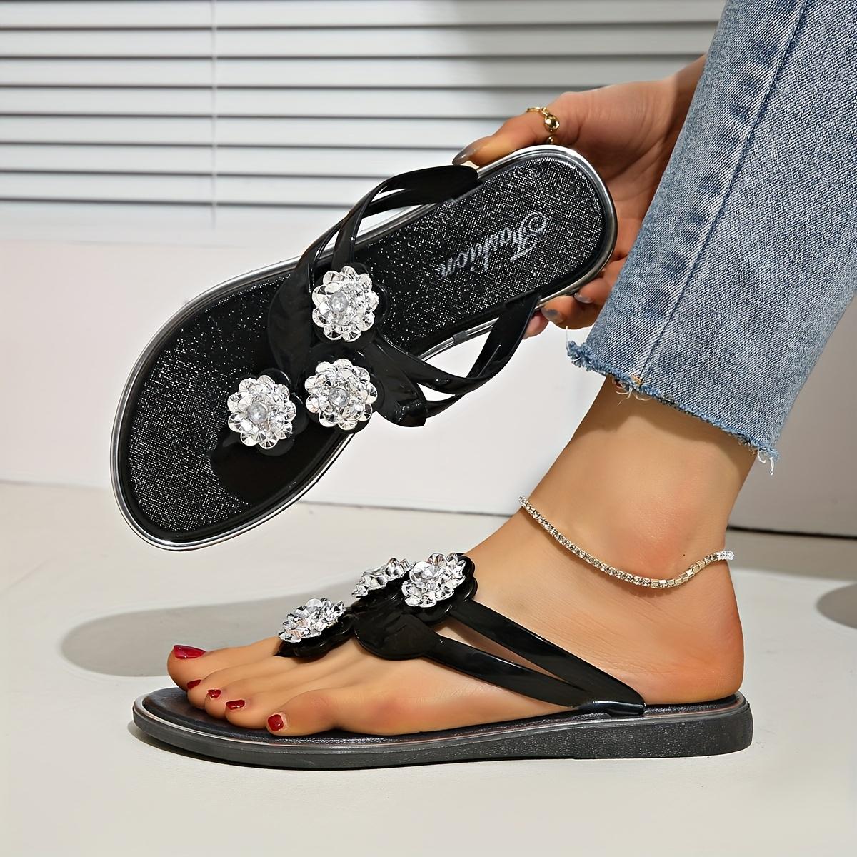 【QUAWUJIE】Women's Flat Summer Sandals 2026 New Arrival Open Toe Slip On Comfortable Non Slip For Ladies Beach Outdoor Daily Wear