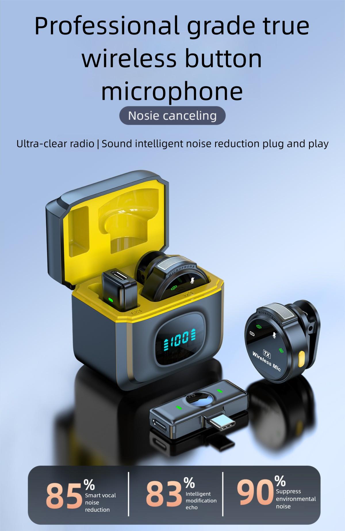 XinMic J6 Wireless Lavalier Lapel Microphone Noise Cancel Live Mini Mic iPad Android Type-C Phone Outdoor recording Interview PC Wooden Puzzle Box Set Anime Kamado Tanjiro Sword Building Kids Inflatable Shark Costume Elegant Garden Goose Statue