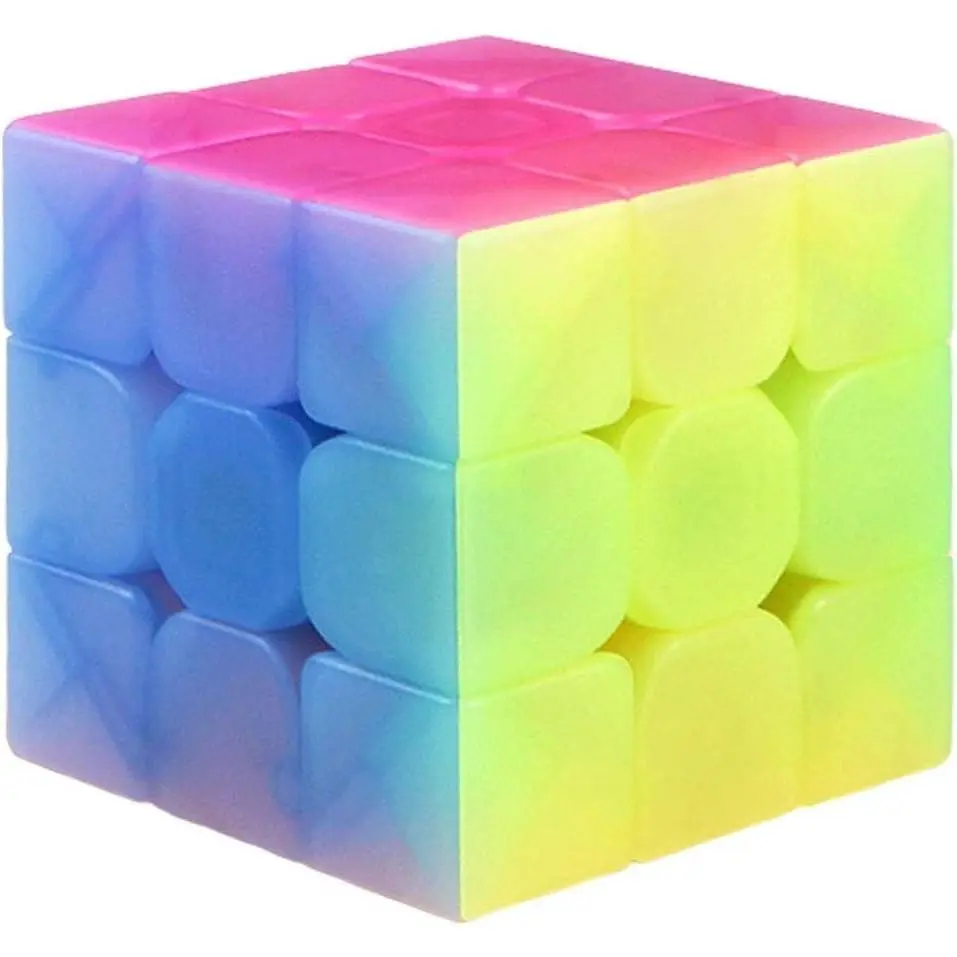 Warrior W 3x3x3 Jelly Speed Cube Stickerless Transparent Magic Cube PuzzleGift
