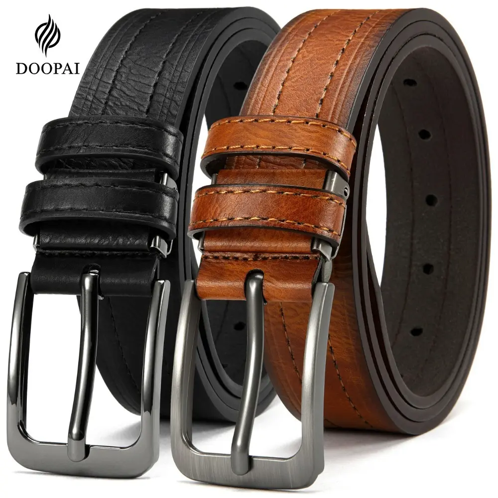 Men's Leather Belt Pin Buckle Casual Cowhide Men's Fashion Classic Vintage Jean's Belts Gifts