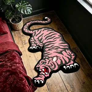 Vintage Creative Tiger Shape Home Decorative Rug, Soft Non-Slip Carpet, Ideal for Living Room, Gaming Room, Bathroom, Cozy Home Decor, Home Decor Rugs