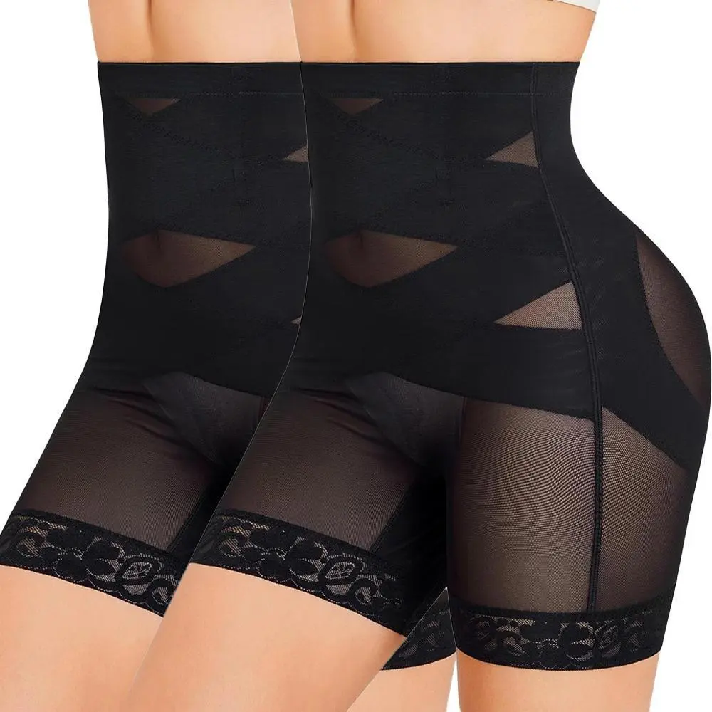 Women's High Waist Lace Shapewear Shorts, Casual Style Tummy Control Girdle for Butt Lifting and Everyday Postpartum Recovery, Lady
