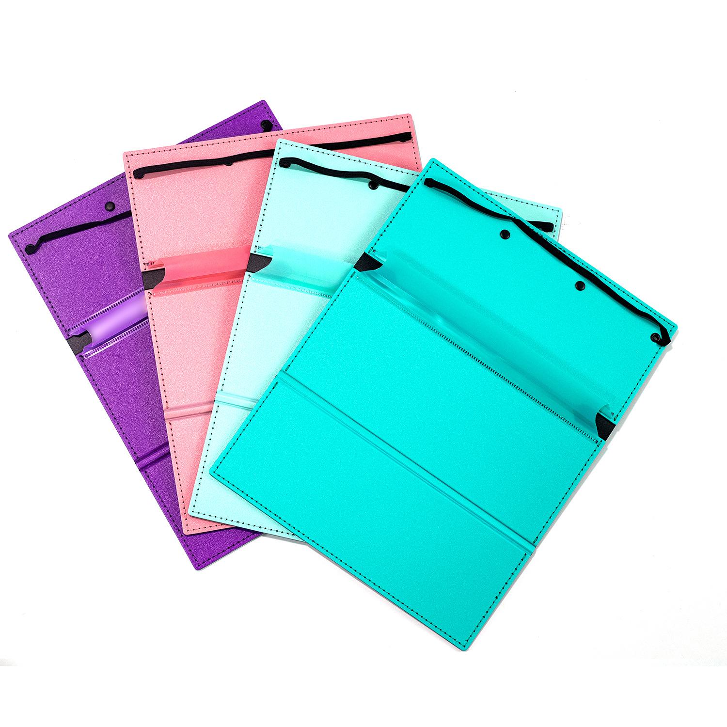 Tri-Fold PP Plastic Nursing Clipboard, Letter-Size 3-Panel Foldable Medical Folder Board, Portable Pocket Writing Pad Document Holder (In Stock)