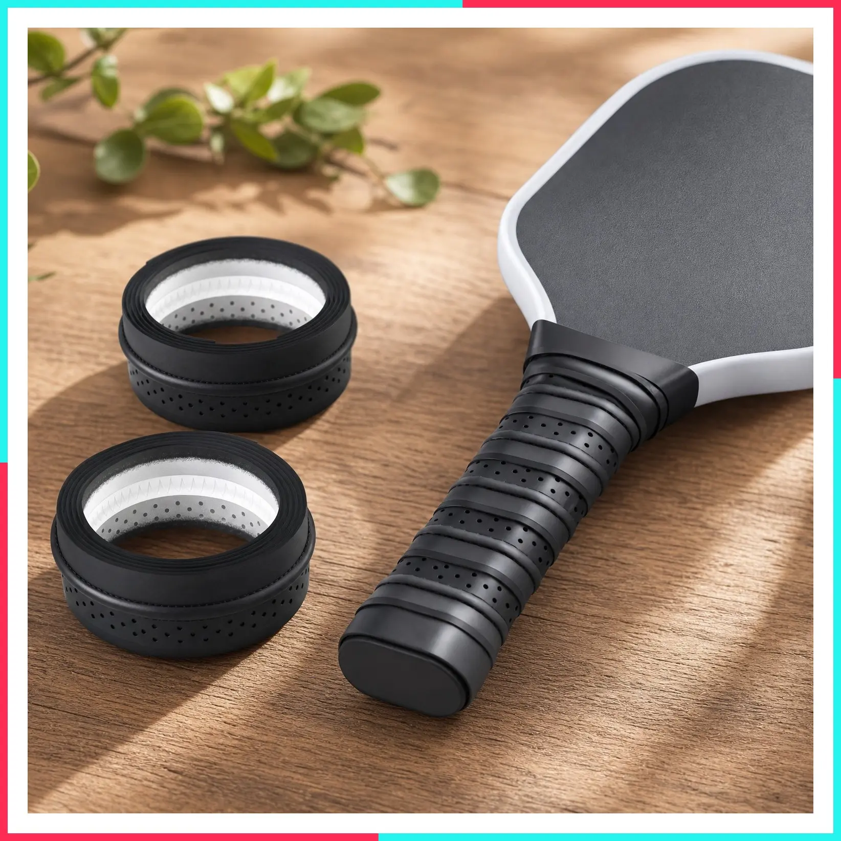 Pickleball Paddle Grip Tape, Extra-Length Sweat-Absorbing Non-Slip Replacement Overgrip Wrap, Easy to Install