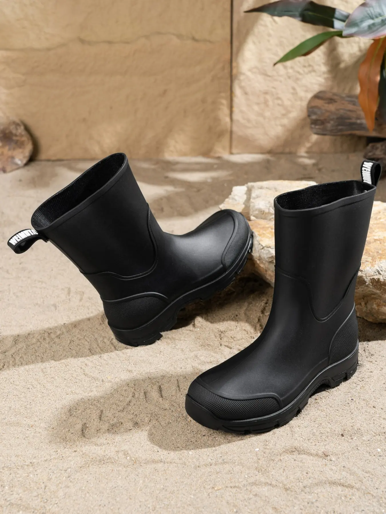 Professional Rain Boots for Camping and Hiking, Waterproof PU Leather Shoes, Ideal for Fishing, Gardening, Dog Walking, All Seasons