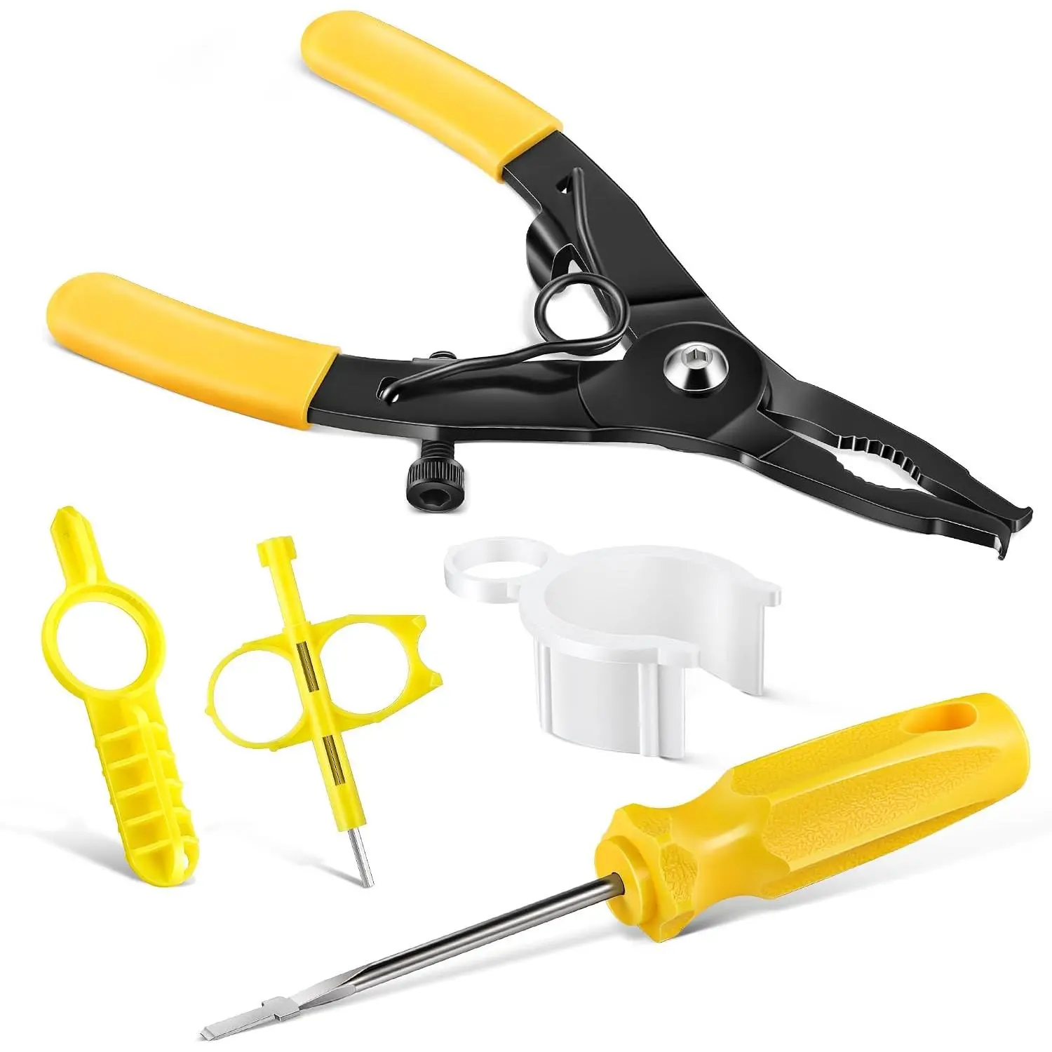 5 Pack Sprinkler Head Tool Kit Compatible with RainBird/Hunter Sprinkler Head, Rotor Adjustment Tool, Nozzle Insertion Collar, Rotor Adjustment Wrench