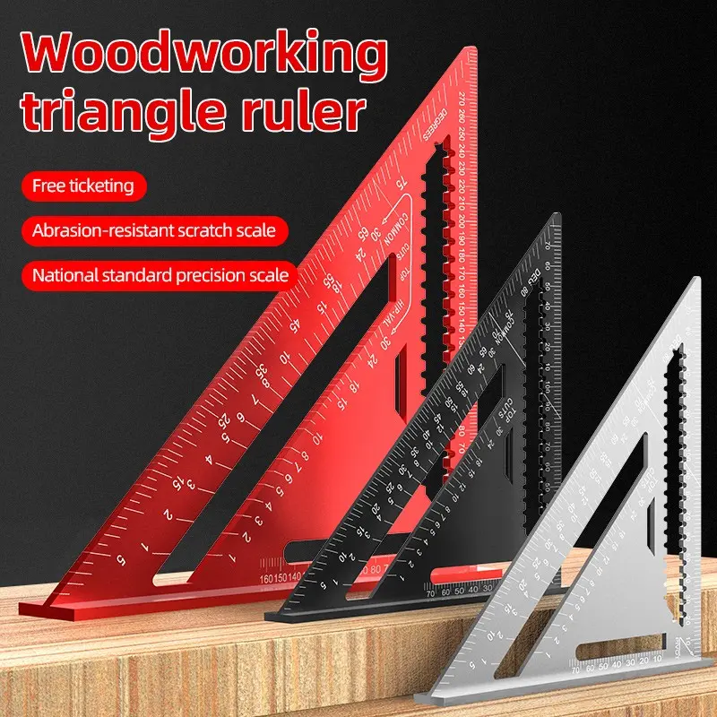 Triangle Ruler Tool for Measurement, Precision Measuring Instrument, Ideal for Drafting and Geometry, Durable Triangle Ruler