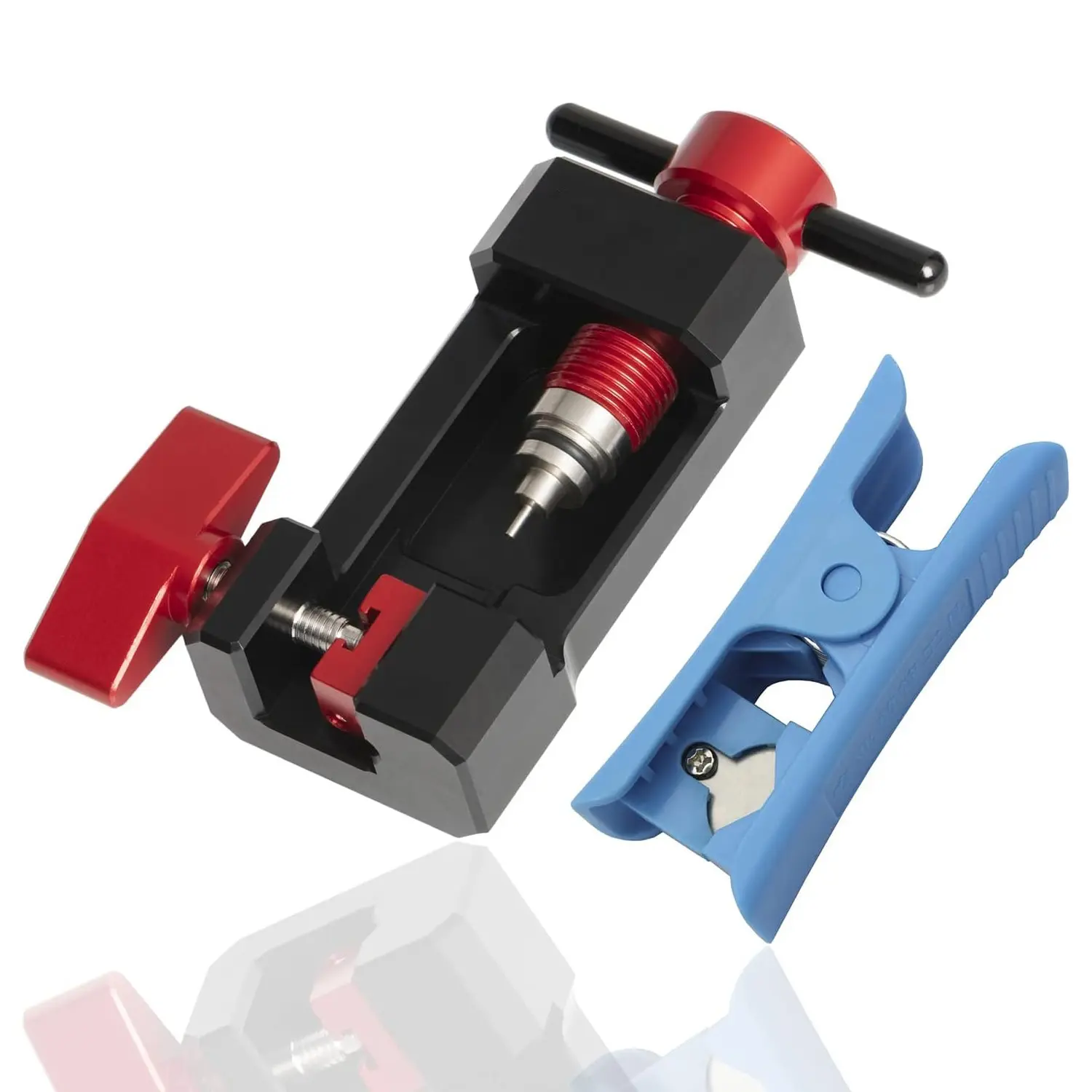 Upgraded Needle Driver Insertion Tool,Bicycle Hydraulic Hose Fitting Insert Tool with Hydraulic Hose Cutter,Install Olive Banjo Set Tool