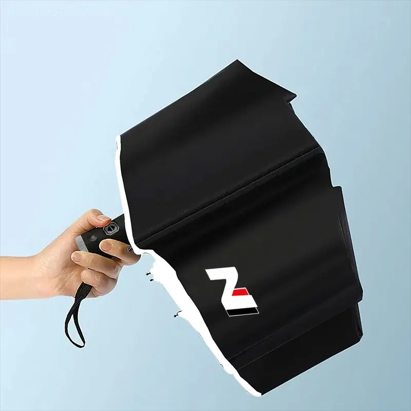 Automatic Reflective Car Umbrella, Three-Color Nylon Waterproof, Stainless Steel Frame, Foldable, Night Light, for Hyundai Cars