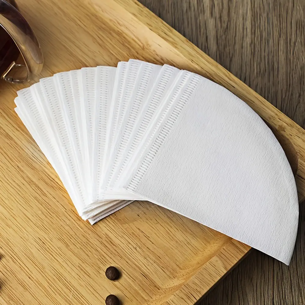 40pcs Disposable Coffee Filter Paper, V-shaped Raw Wood Pulp Coffee Filter, Tea & Coffeeware