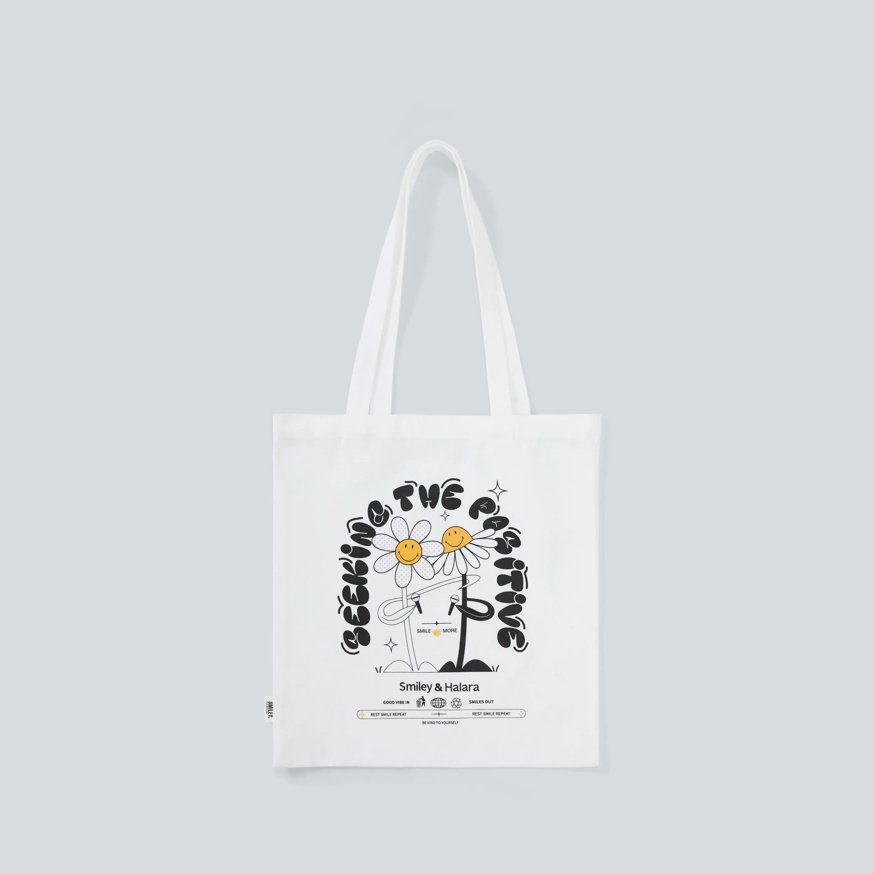 Halara X Smiley® Casual Canvas Tote Bag