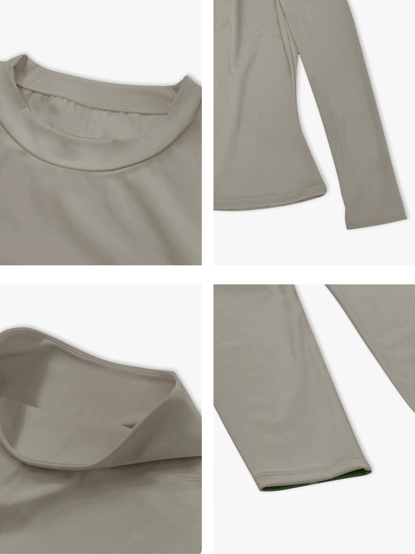 Women's Solid Color Long Sleeve Tee & High Waist Leggings Tracksuit Set, Athletic Activewear Tracksuits, Sporty Comfy Breathable Outfits for Gym Workout Running, Ladies Fall & Winter Sportswear