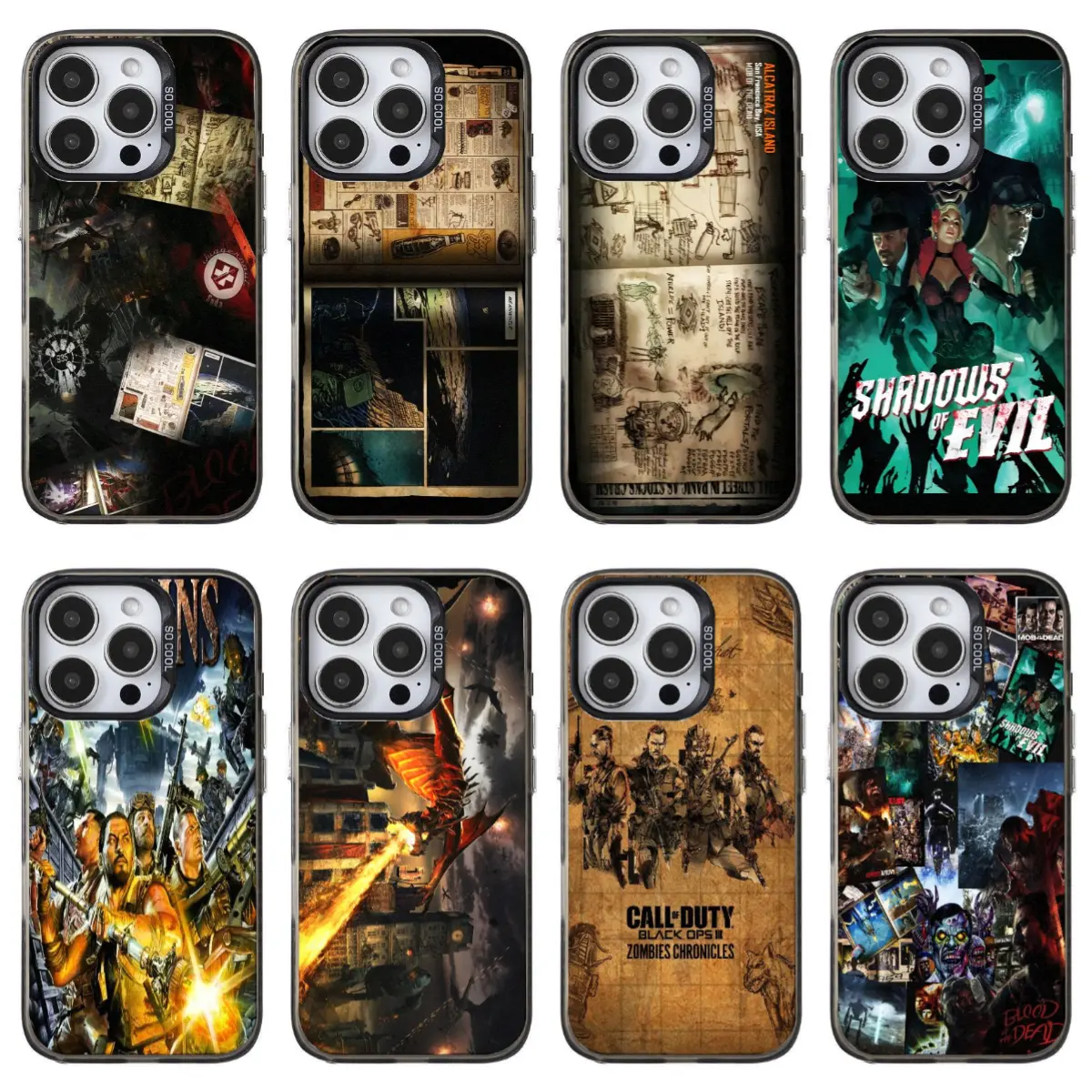 Call of Duty Zombies Black Ops Map Phone Cases - Multi-Model Mobile Accessories for iPhone 12-17 Pro Max/Pro Plus, Samsung Galaxy S22-S26 Ultra Plus - Stylish Her/Him Gift