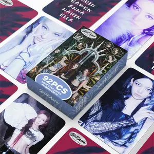 92 Pcs K-pop Girl Group MEOVV Lomo Cards, BITE NOW Themed 3-inch Collectible Photo Cards & Decorative Stickers