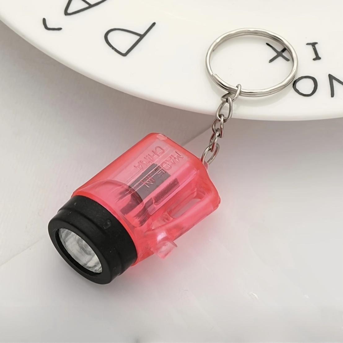 6-Pack Mini Flashlight Keychains with Button Cell Battery, Portable Keychain Flashlights for Halloween & Christmas Gifts, Fun Keychain Decor, Keychain Attachment