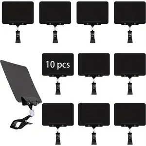 Mini Plastic Chalkboard Sign with Clip, Erasable Blackboard Price Tags for Supermarket Retail Store Clothing Rack Merchandise Shelf Basket