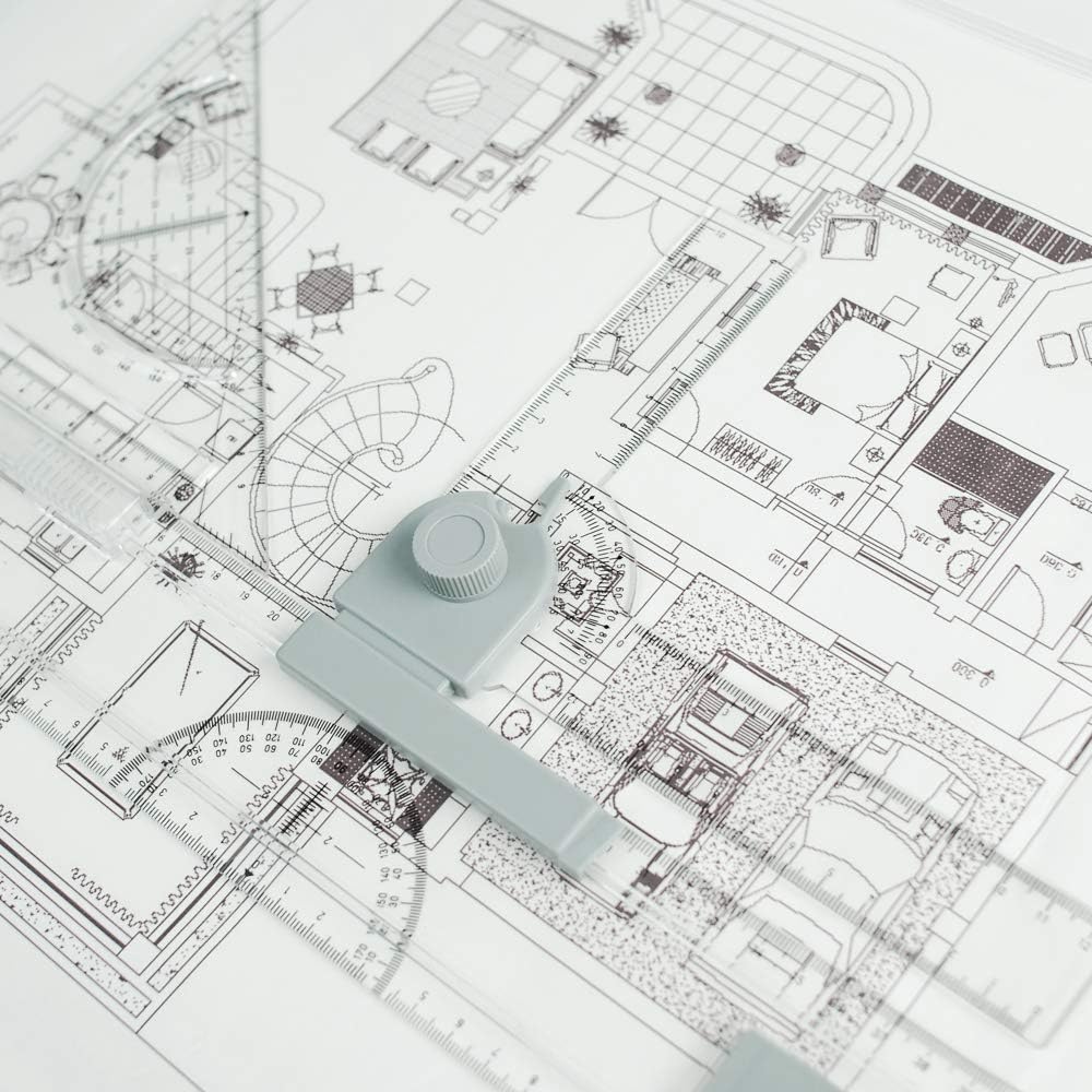 A3 Drawing Board, Lightweight Multi-Funtion Drafting Table with Adjustable Measuring System Angle