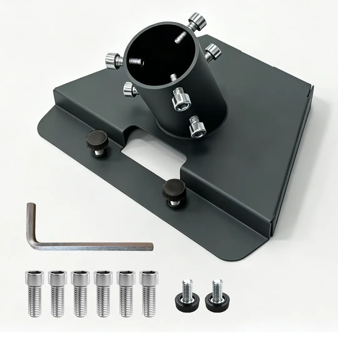 Starlink Gen3 Mount Base Pole Mount Adapter, Heavy Duty Replacement Mounting Base with Multi-Screw Lock and Hardware for RV Home Camping Outdoor Installation