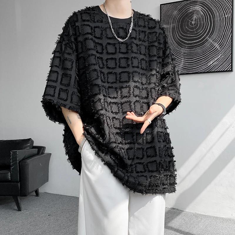 Men Half Sleeved Summer Korean T-Shirt High Loose Basic Shirt Casual Tees Tshirts Heiveywweight Shirts