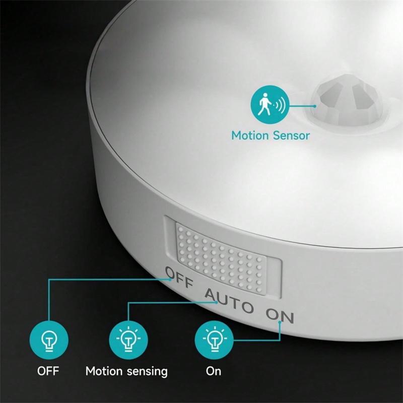 Motion Sensor Night Light, USB Rechargeable LED Night Light, Wireless Wall Mounted Light Suitable for Kitchen Cabinet, Closet, Stairway, Home Decor Light