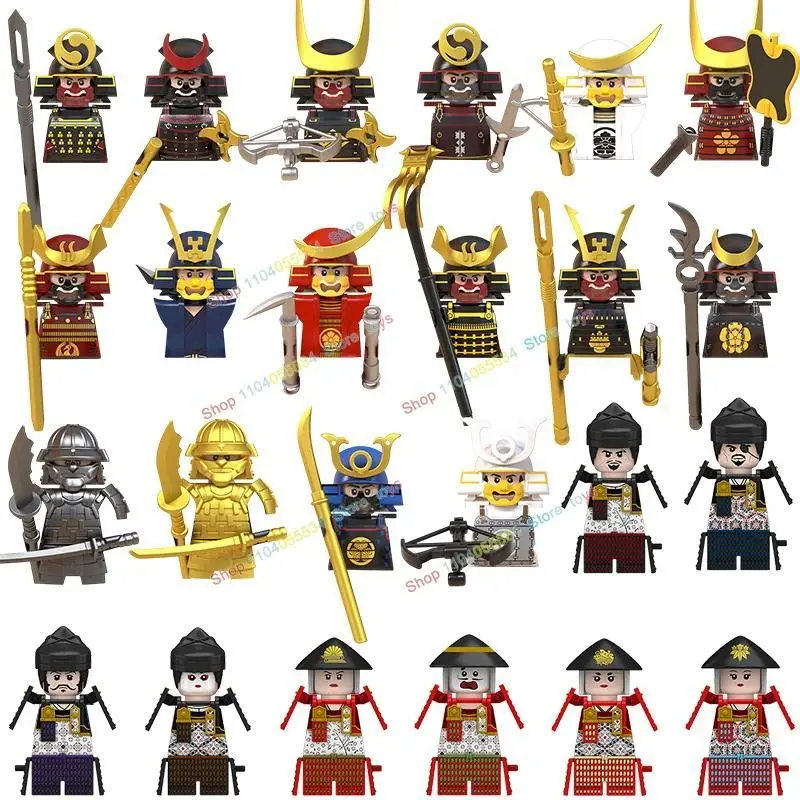 2026 new hot item  Japanese Samurai Series Cartoon Figures Model Small Particles Building Blocks Childrens Toys Originality Holiday Gifts
