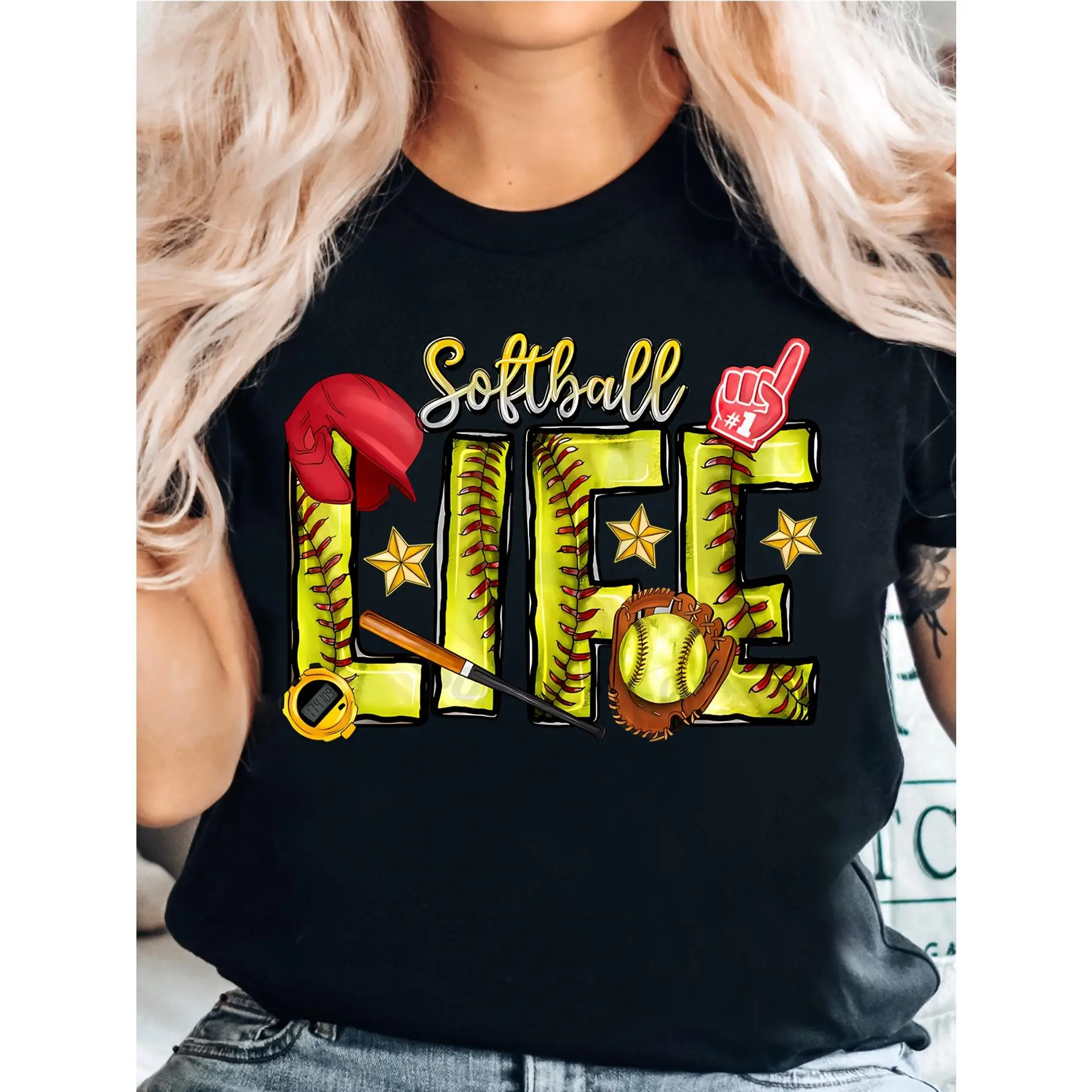 [Softball Graphic Tee] Softball Lifestyle Graphic Tee, Game Day Shirt, T-Shirt for Softball Players' Families