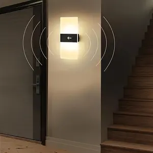 Battery Operated Wall Sconce, Rechargeable Motion Sensor Light Indoor, USB Rechargeable, for Bedrooms, Corridors, Living Room, Stairs, Closets, Corridors, Stairs, Kitchens, Balconies, Aisles