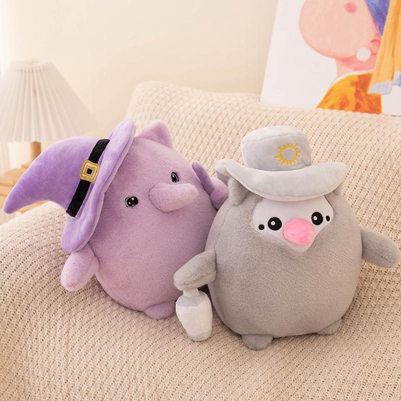 Cute Halloween Presents Plushies Cat Cosplay Death Doctor Witch Soft Toys Kawaii Black Cats Stuffed Plush Toy Party Decor