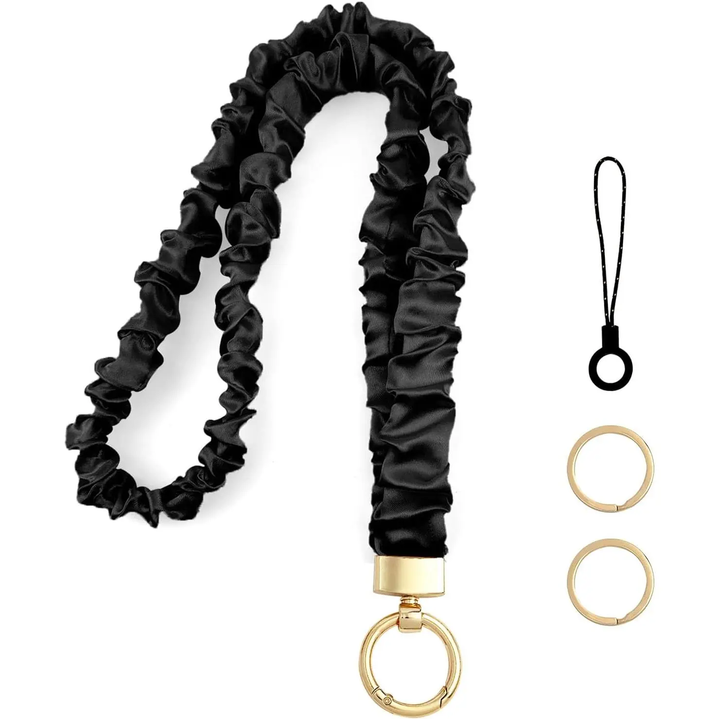 Scrunchie Lanyard for Id Badges, Teacher Retractable Lanyard for Women | Nurse Cute Soft Stretchy  Lanyards for , Id Card Holder, Cell Phone
