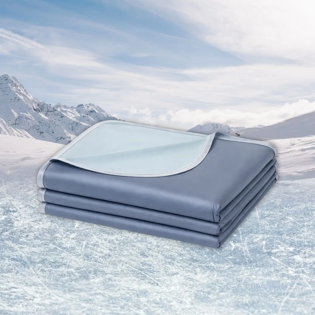 Premium Silky Double-Sided Cooling Air Conditioner Blanket, Ultra Smooth Ice Feel Reversible Summer Throw for Bed, Sofa and Relaxing Use, Cooling Throw Blankets